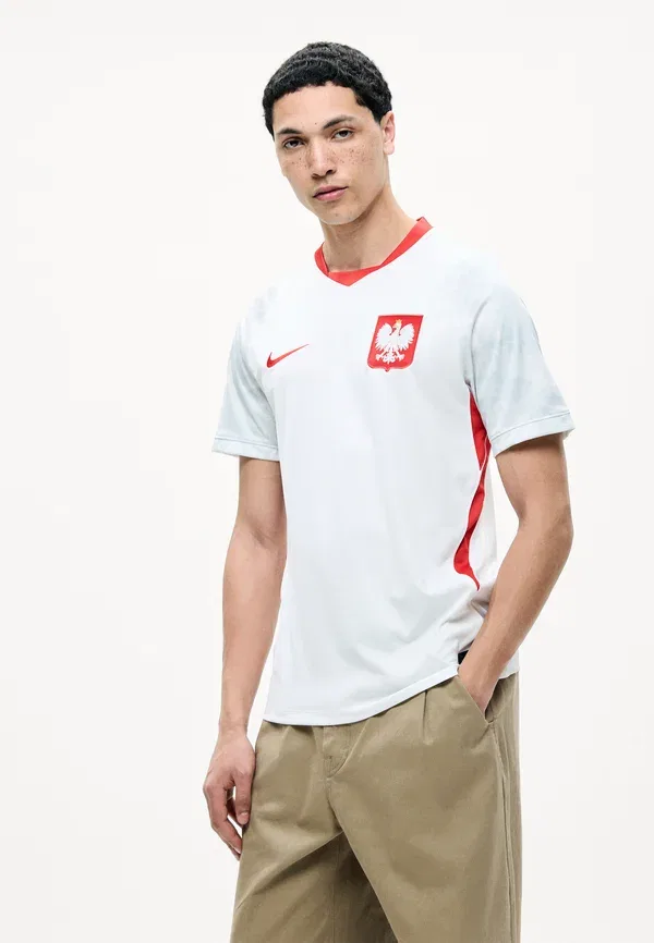 Футболка мужской сборной Польши Nike Performance, белый/серебристый/спортивный красный