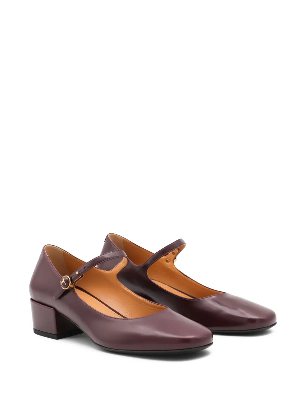 Туфли Мэри Джейн на блочном каблуке TOD'S, красный — фото 2