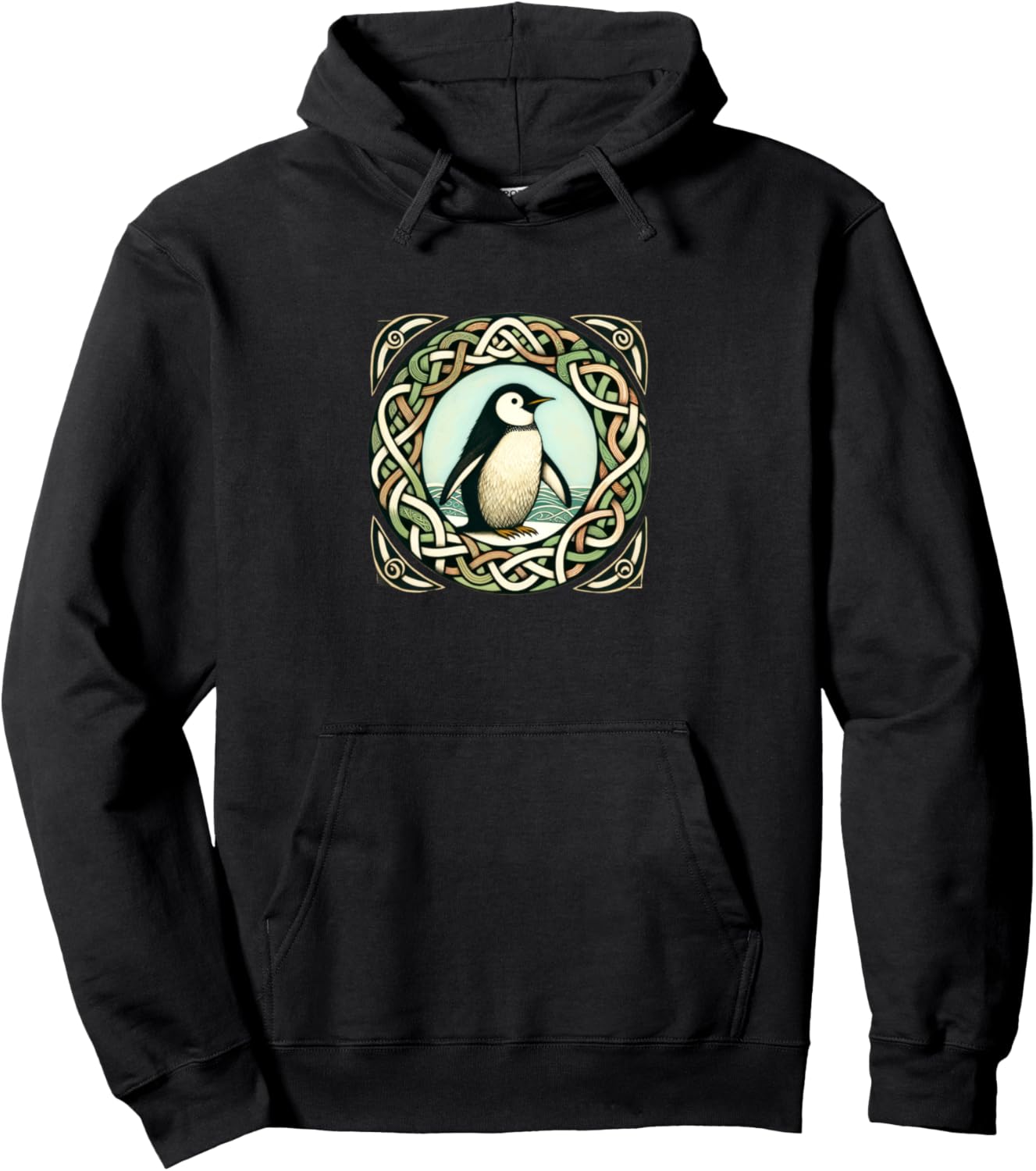 

Толстовка с изображением пингвина Celtic Knots Penguin Snugg, черный