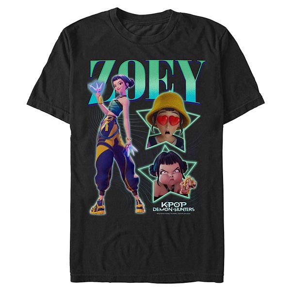 

Футболка с принтом Men's kpop demon hunters zoey Licensed Character