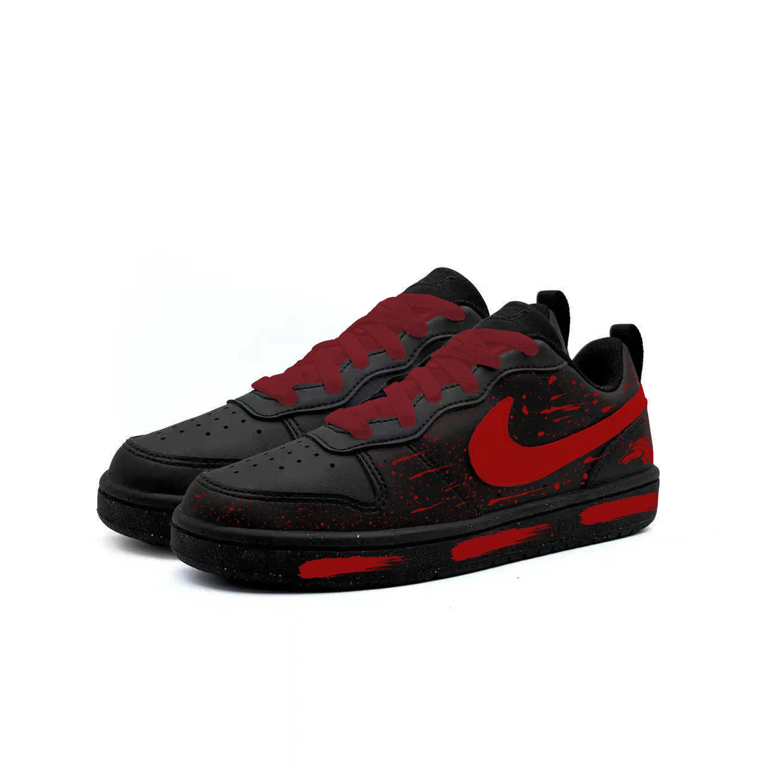 Nike Кроссовки для скейтбординга Court Borough Red Hare Racing, устойчивые к истиранию, красные — фото 4