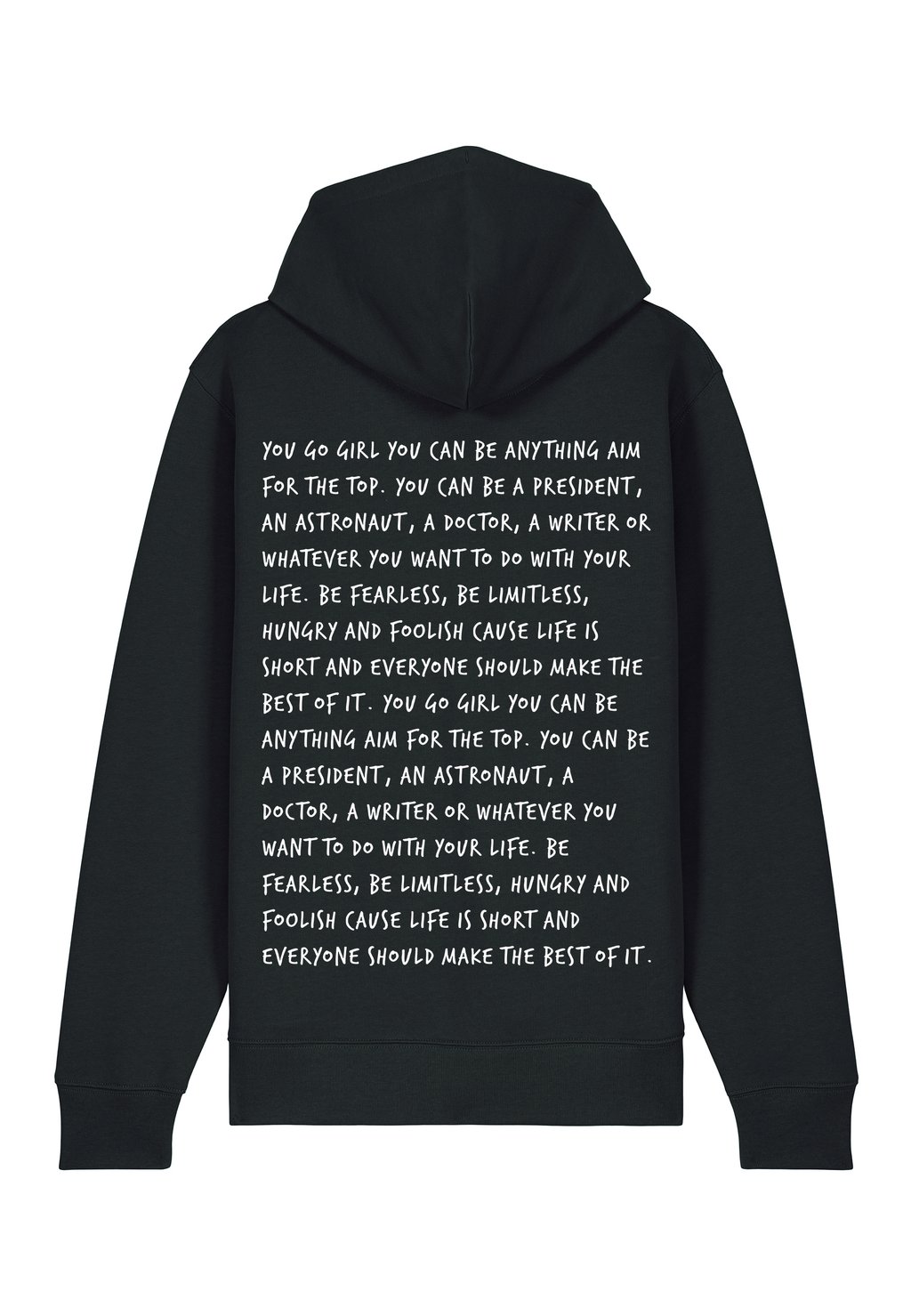 

Толстовка на молнии YOU GO GIRL BACK PRINT Mira Paris, черный