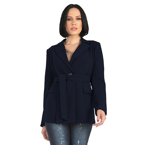 

Женский блейзер с поясом и двойными карманами Miss Halladay, Navy