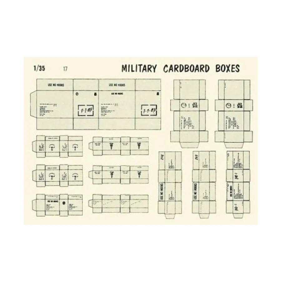 

Военные картонные коробки, Modeling Supplies (Verlinden Production)