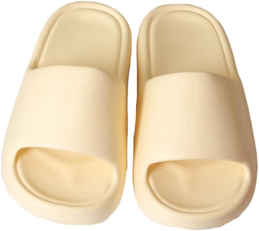 

JadeRich Мужские и женские шлепанцы с открытым носком для лета, для дома и улицы, для душа, спа, ванной, пляжа, унисекс, желтый