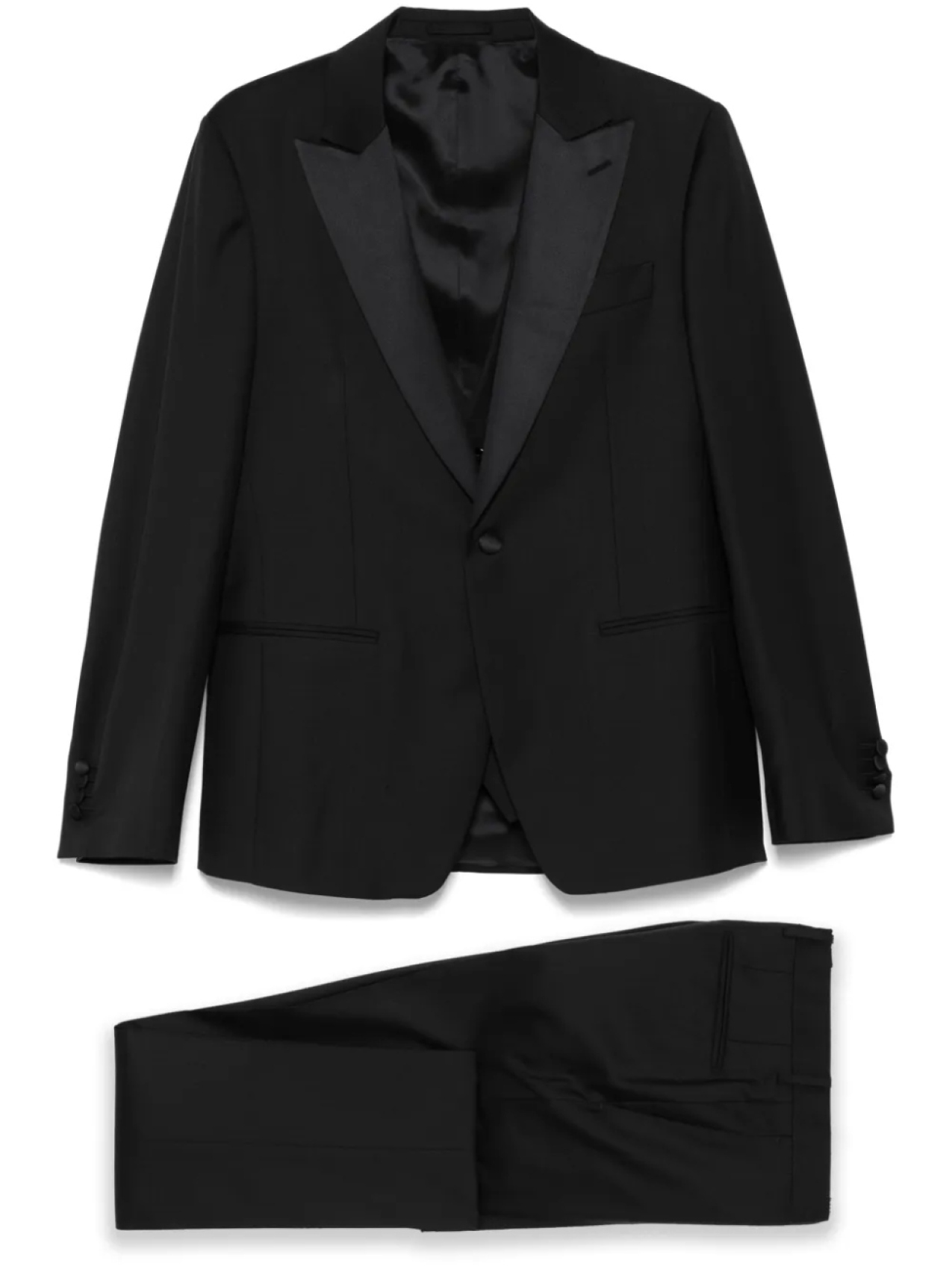 

Lardini костюм с атласной отделкой, синий