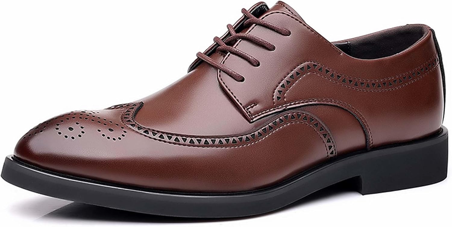 

Мужские оксфорды Urban Classic, деловые и повседневные формальные туфли, удобные, с противоскользящей подошвой, подходят для ношения в офисе, на банкетах и свадьбах Generic, коричневый