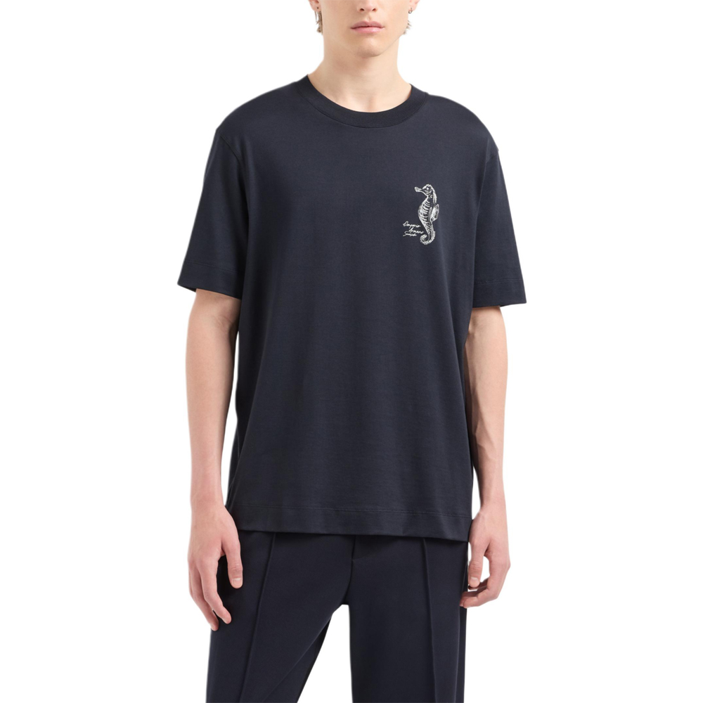 EMPORIO ARMANI Футболка SS25 мужская marine blue — фото 3