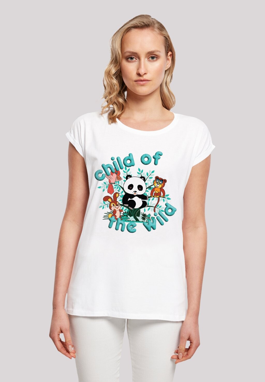 

Футболка с принтом HEROES OF CHILDHOOD TAO TAO CHILD OF THE WILD F4NT4STIC, белый