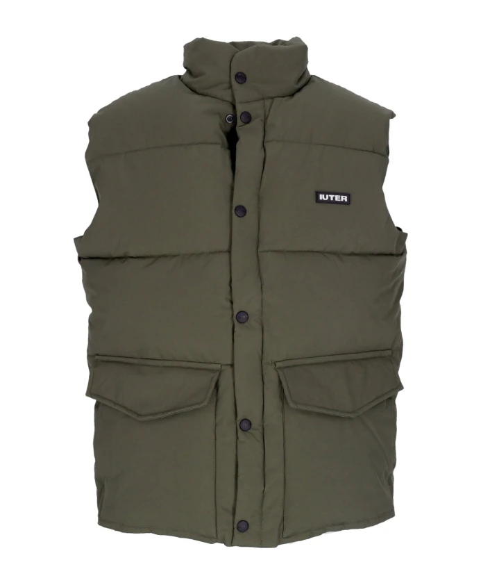 

Армейская пуховая куртка без рукавов с карманами. Iuter, зеленый