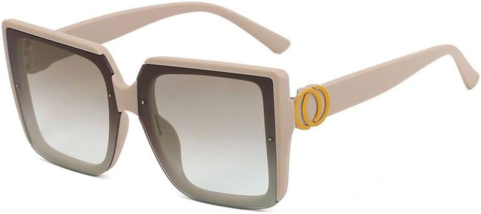 

Солнцезащитные очки LVTFCO с большой оправой для женщин, защита от УФ-излучения UV400, женские солнцезащитные очки для вождения и путешествий, цвет хаки, чайно-зеленый, Khaki Tea Green