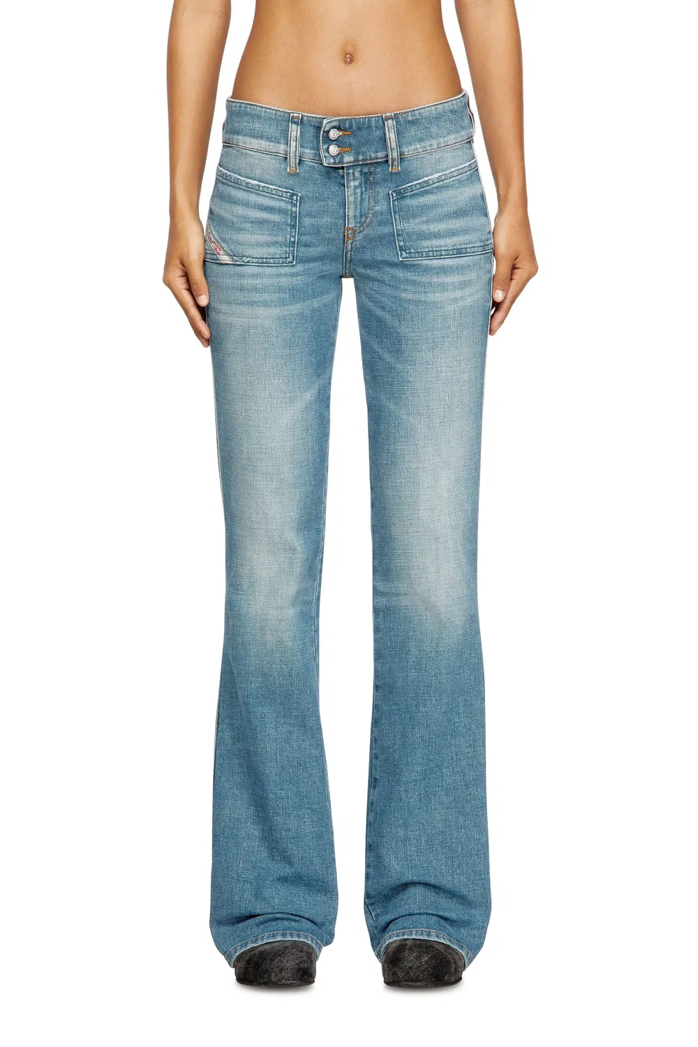 Женские джинсы-клеш D-HUSH L.28 Diesel, Light Indigo Blue
