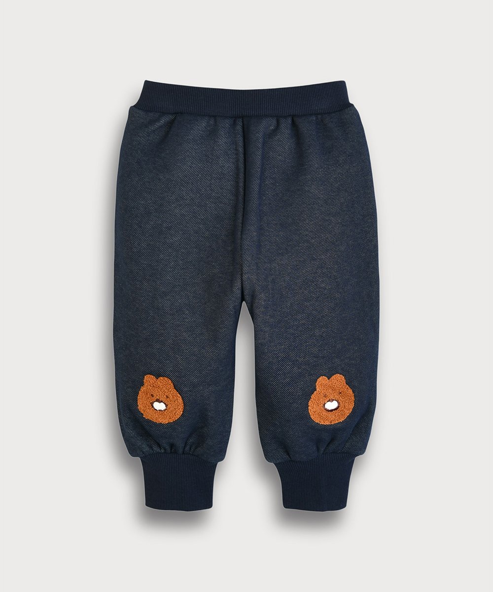 Спортивные брюки из ворсистой джинсовой ткани Moimoln, Indigo Blue — фото 3