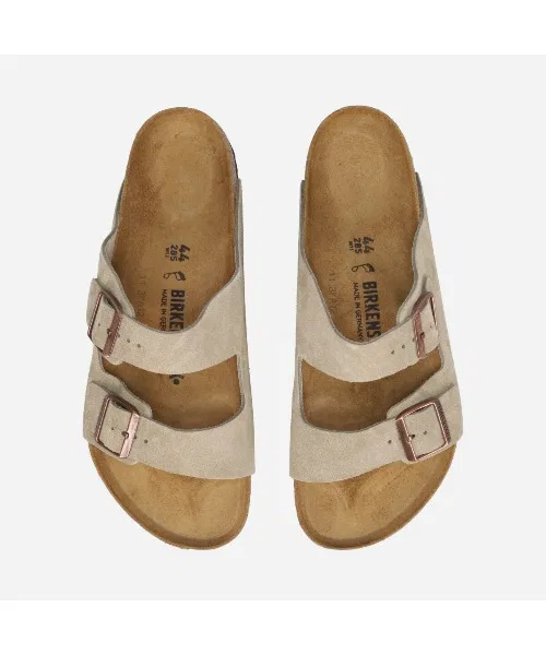 Унисекс сандалии из замши Birkenstock Arizona бежевые — фото 2