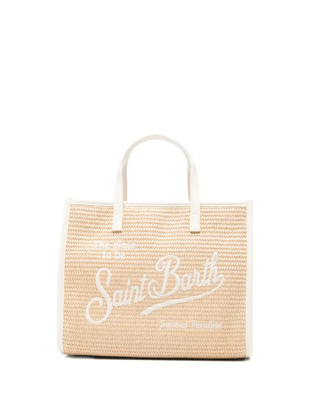 Сумка-тоут Vivian с вышивкой логотипа MC2 Saint Barth Kids, бежевый