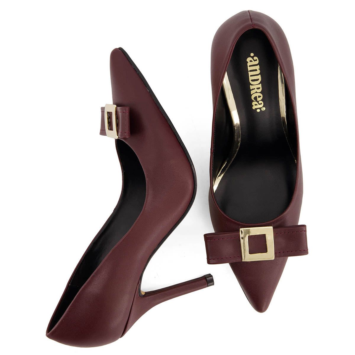 Туфли-лодочки Andrea Fashion Bow Stiletto, цвет burgundy — фото 3