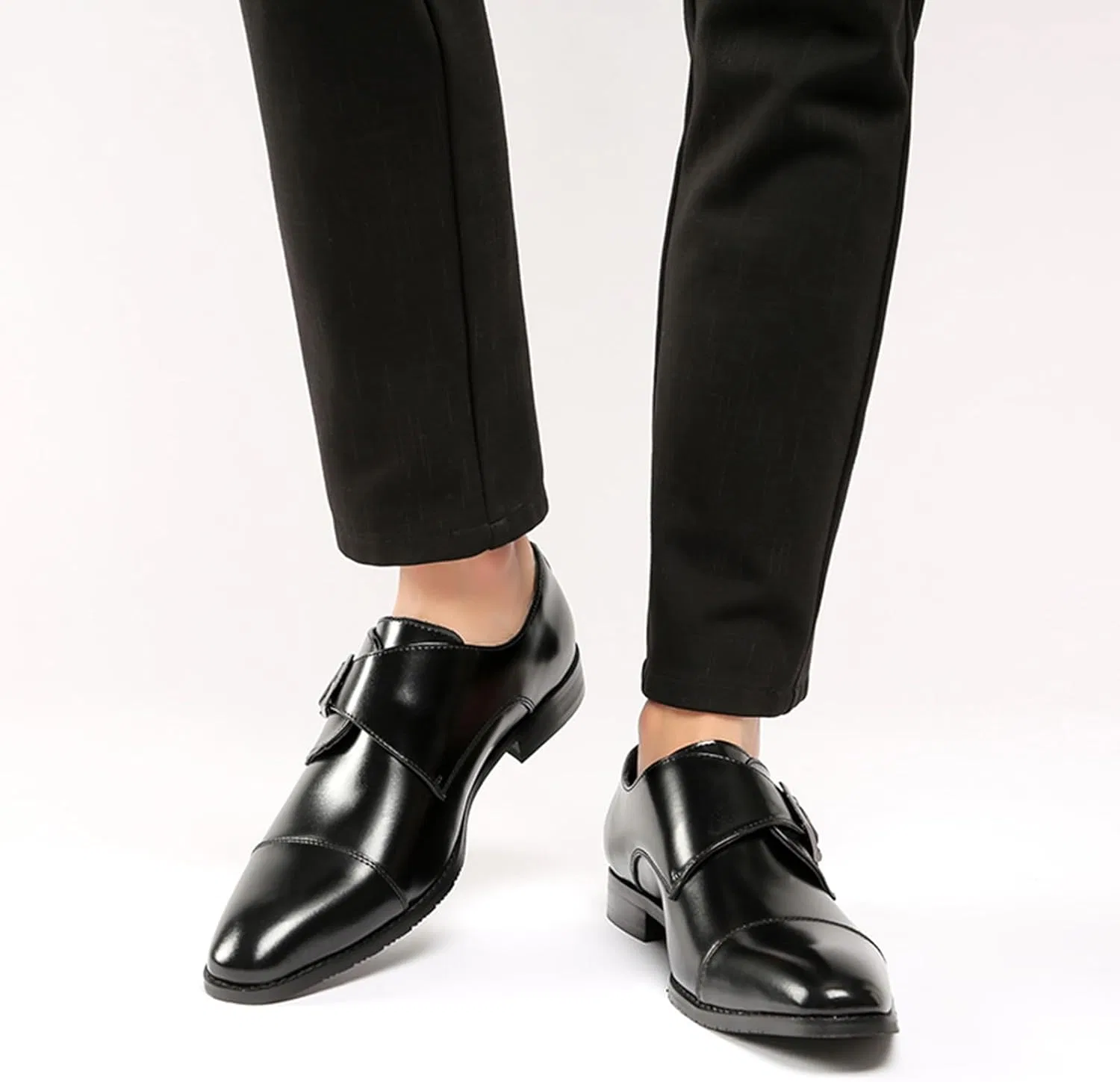 Туфли-лодочки мужские из натуральной кожи, мысок с капюшоном, Loafers & Slip-Ons, черный Zentavi — фото 2