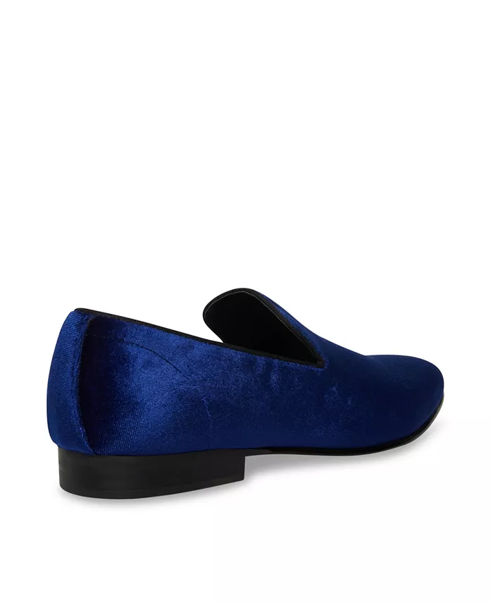 Мужские бархатные домашние тапочки Laight Smoking Steve Madden, синий — фото 2