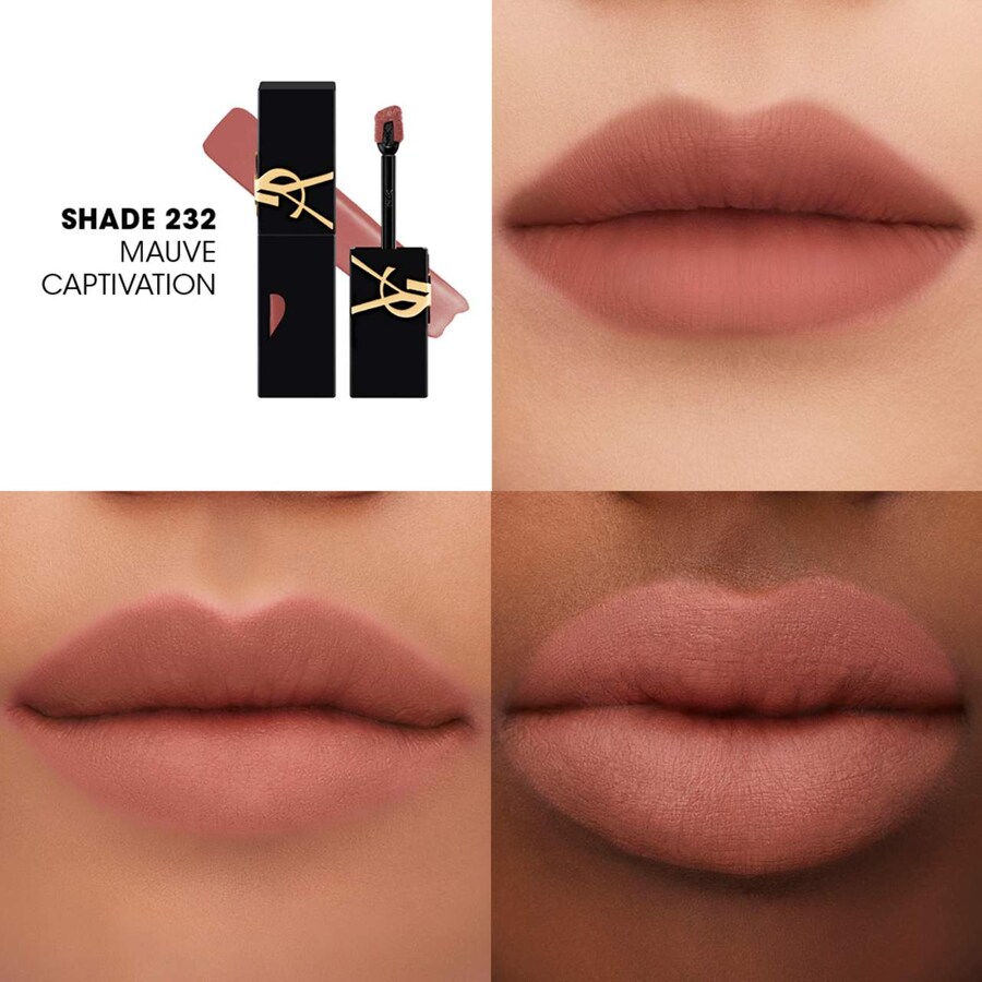 Жидкая матовая помада The Inks Blurring Matter Liquid Lip Stain Yves Saint Laurent, 0.18 oz /5.5 ml, 232 Mauve Captivation — фото 3