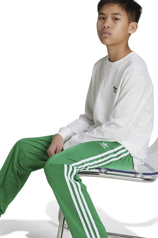 

Детская хлопковая рубашка с длинными рукавами LONG SLEEVE adidas Originals, белый