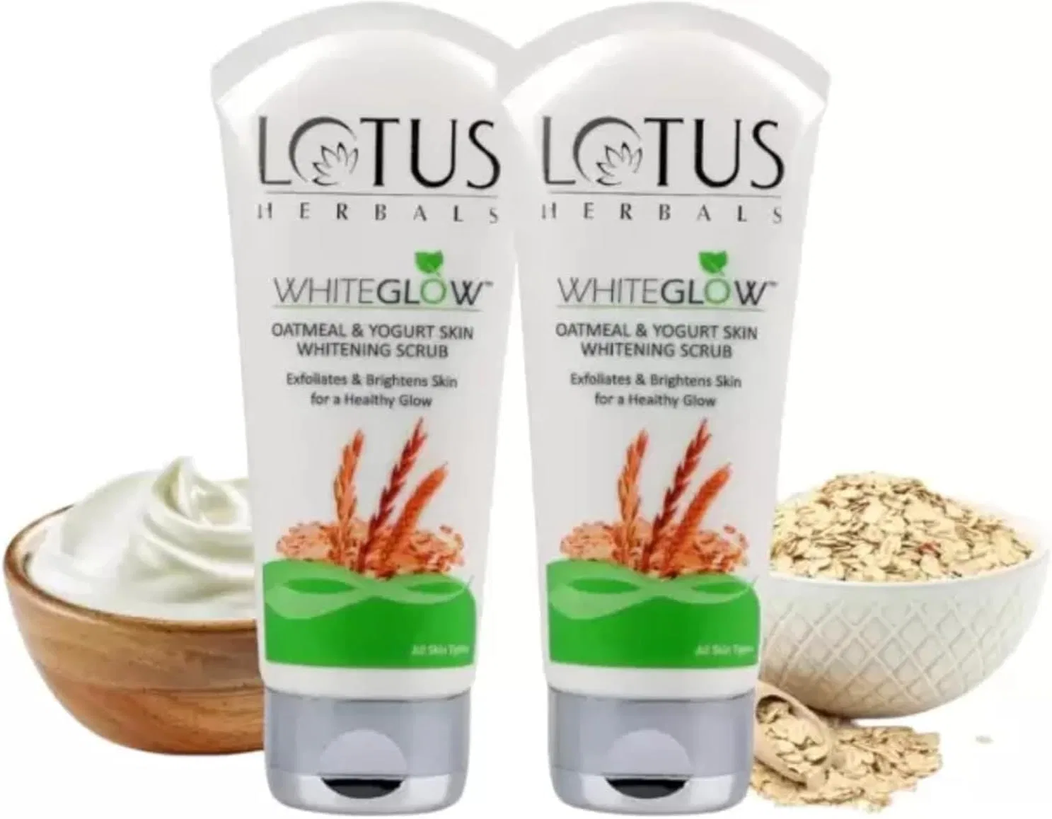 Скраб для лица Herbal's White-Glow Oatmeal and Yogurt, 100 г, набор 2 шт.