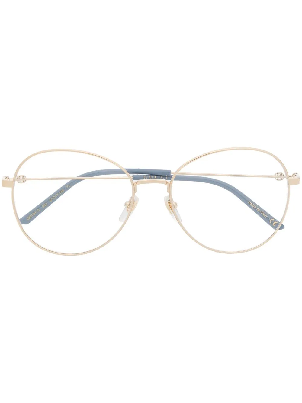 

Очки в круглой оправе Gucci Eyewear, золотой