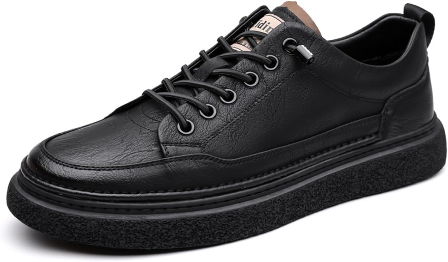 

Мужские кожаные кроссовки на платформе с шнуровкой, повседневная обувь с вариантами подкладки из искусственного меха, в черном и коричневом цвете для ежедневной носки Azttoztto