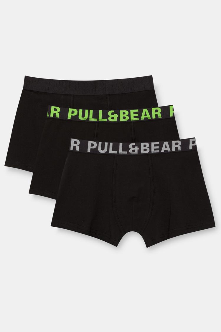 

Упаковка из 3 пар трусов-боксеров Pull And Bear, мультиколор