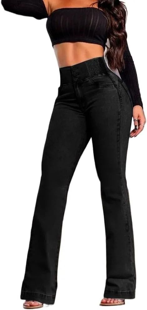 

Женские джинсы Elastic High Waisted Straight Leg ZYULACKY