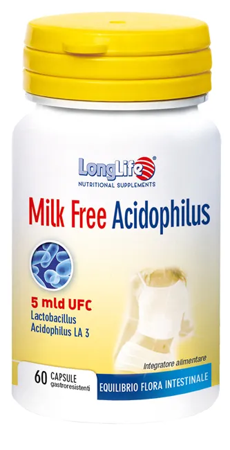 

LongLife Безмолочная молочнокислая ферментная добавка Acidophilus 60 капсул Long Life