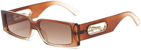 

Солнцезащитные очки прямоугольной формы 2027 года для женщин, солнцезащитные очки для мужчин в стиле панк, солнцезащитные очки с защитой от УФ-излучения UV400 MTZJH, Brown