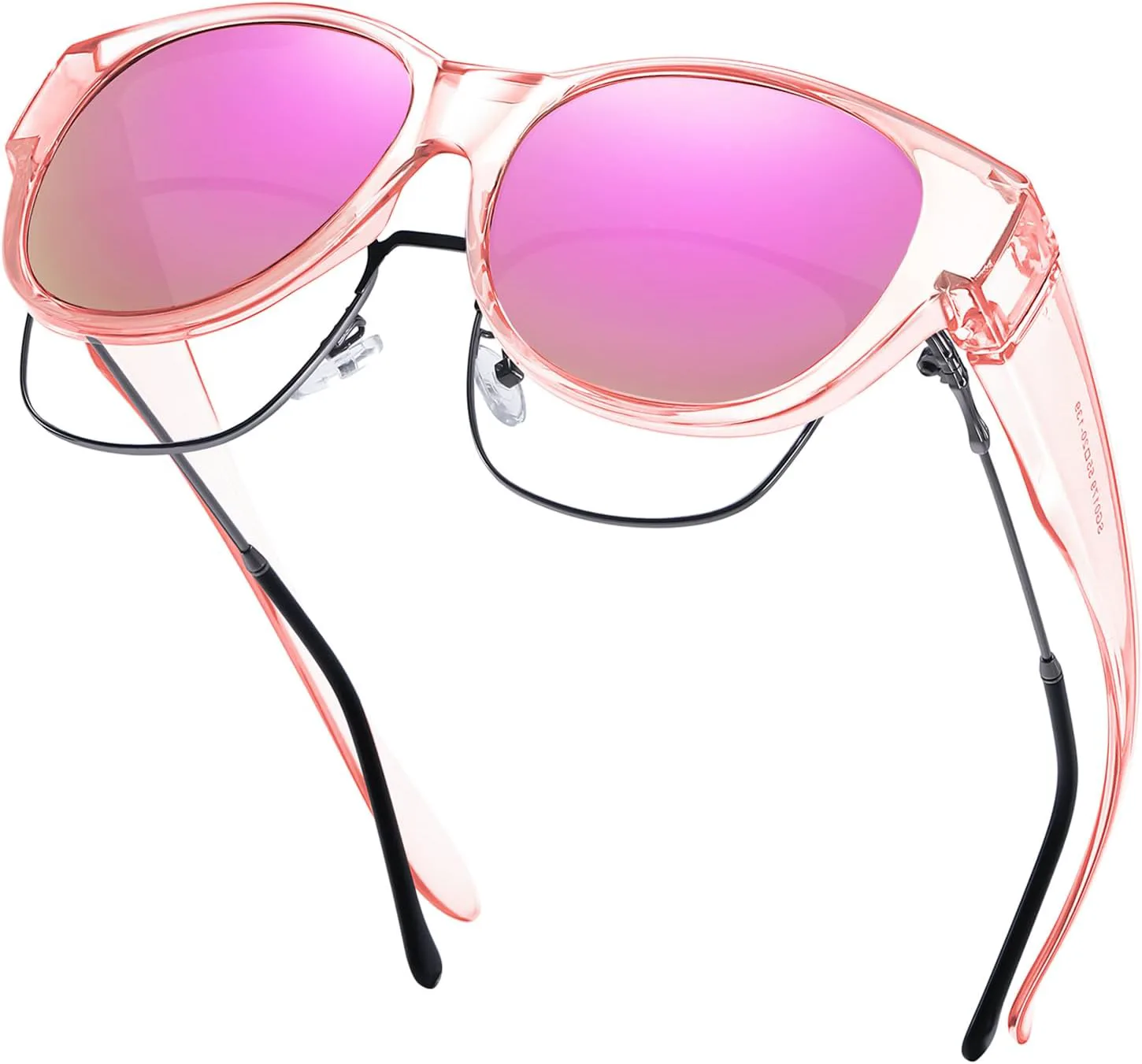 

Модные солнцезащитные очки-«кошачий глаз» HAOLOTA в прозрачно-розовом и черном цвете, подходят для ношения поверх обычных очков, с защитой от УФ-излучения, pink