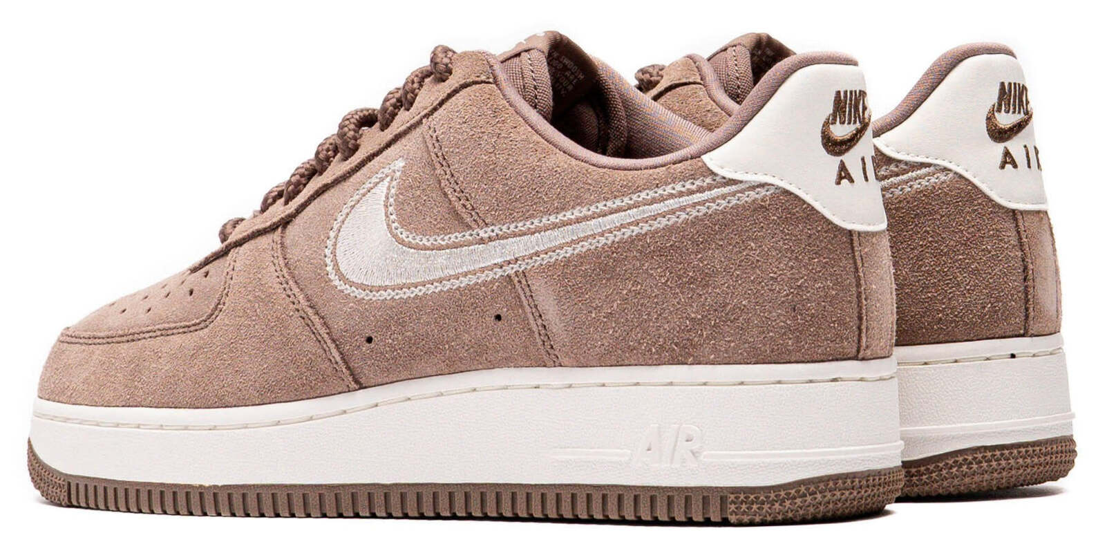 Кроссовки Nike Air Force 1 Low '07 LV8 Mink Brown с вышитым логотипом — фото 4