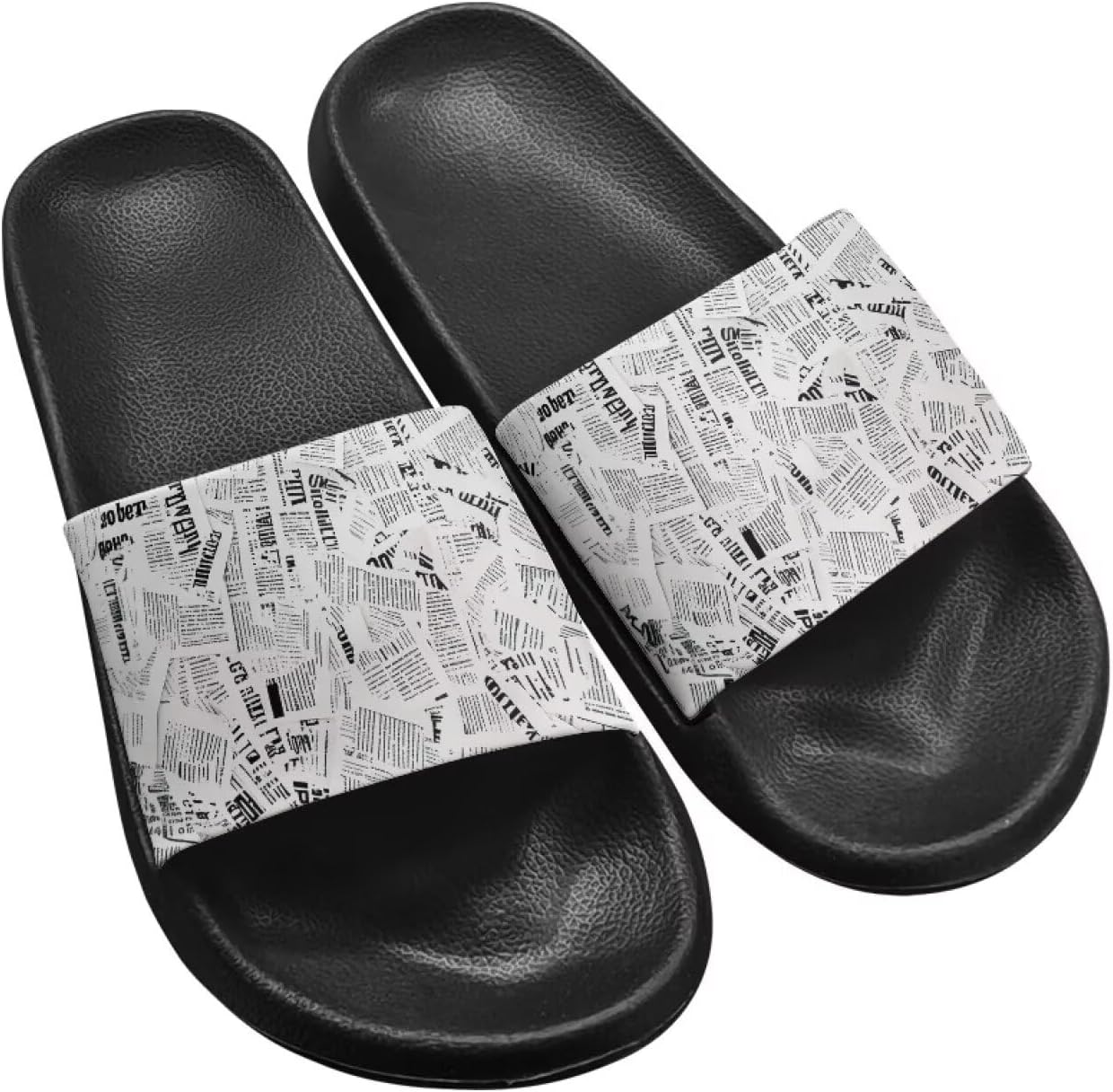 

Легкие сандалии Fuxowvby из EVA, мягкие нескользящие тапочки для женщин, мужчин и подростков, летние, для ванной, у бассейна, пляжа, водная обувь, размеры США 5,5-12,5, Newspaper