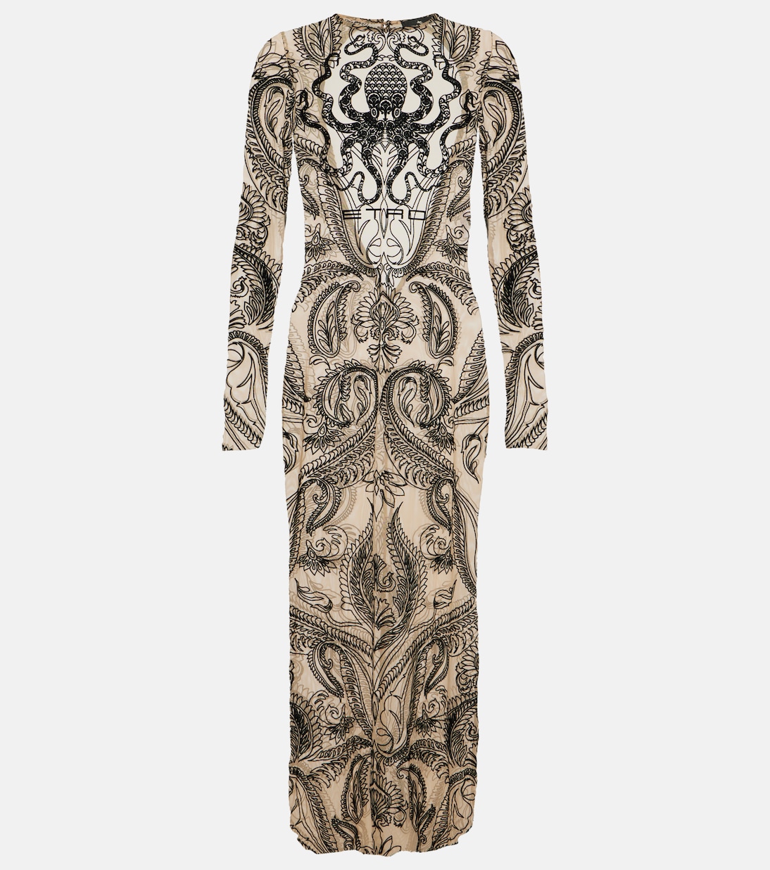 

Платье миди из тюля с логотипом Etro, Sand Col