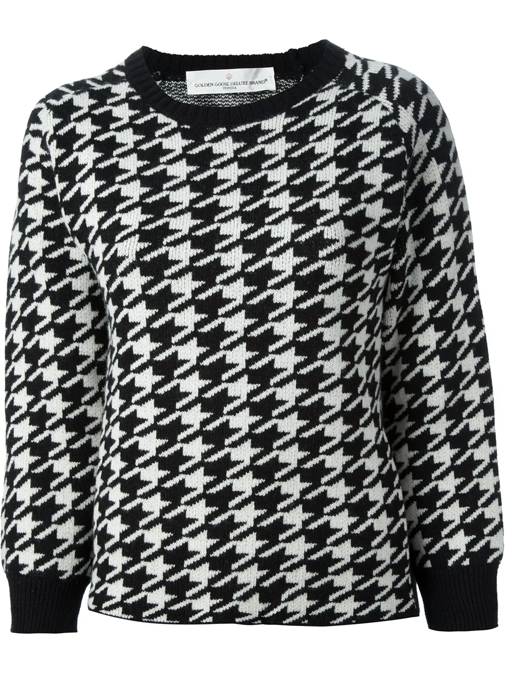 

Свитер с рисунком «гусиная лапка» GOLDEN GOOSE, черный