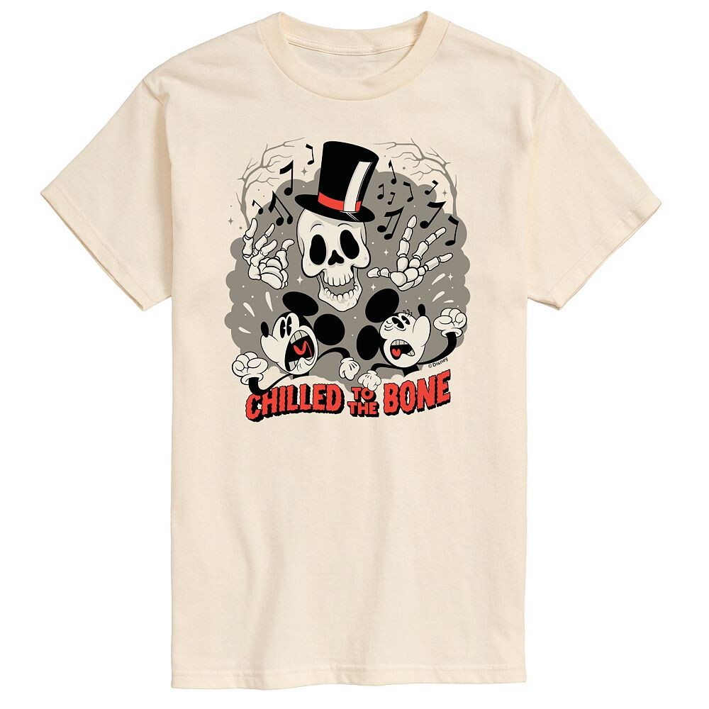 

Мужская футболка с рисунком Микки Мауса Disney's Chill To The Bone, бежевый