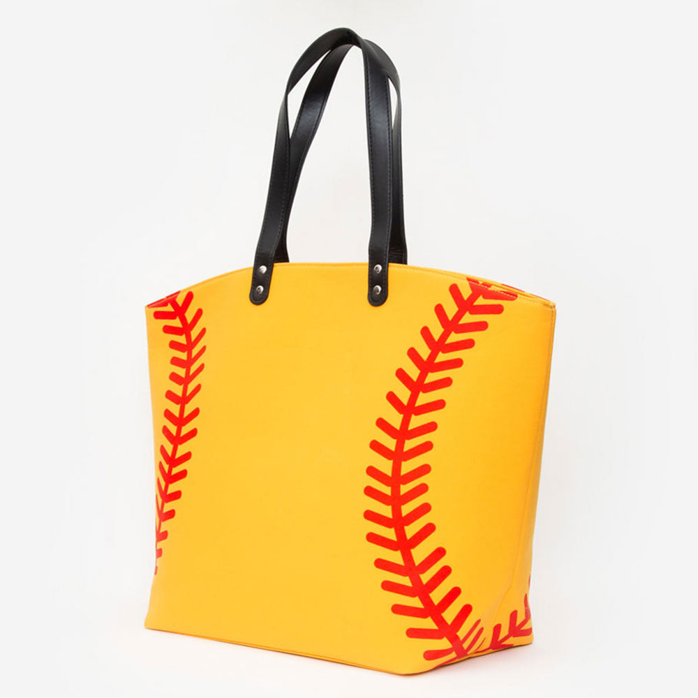 

Большая сумка-тоут Softball Stitch / сумка через плечо FASHNZFAB, желтый