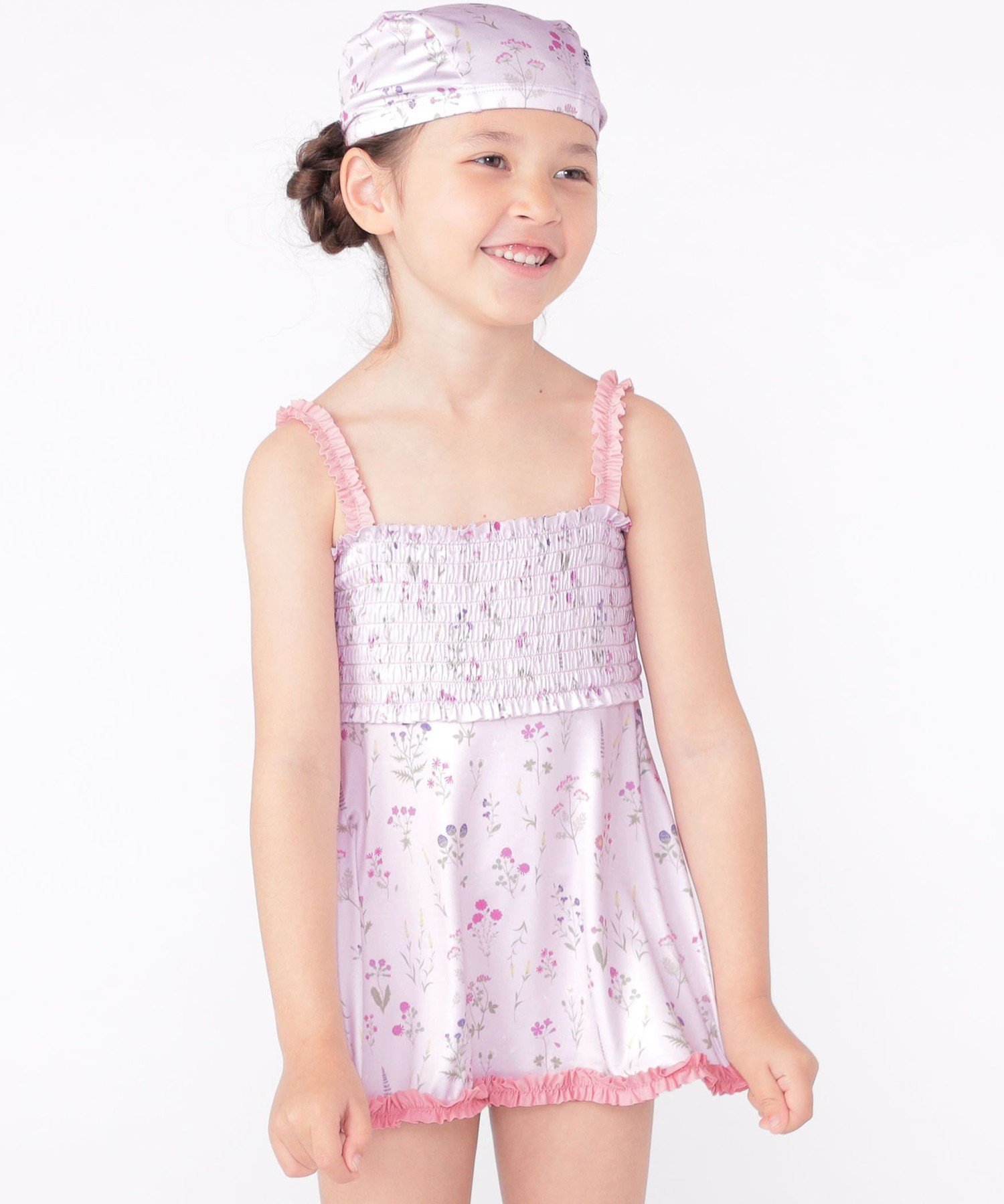 Детское платье-купальник с цветочным оборчатым узором: 90–130 см SHIPS KIDS, Pink — фото 2