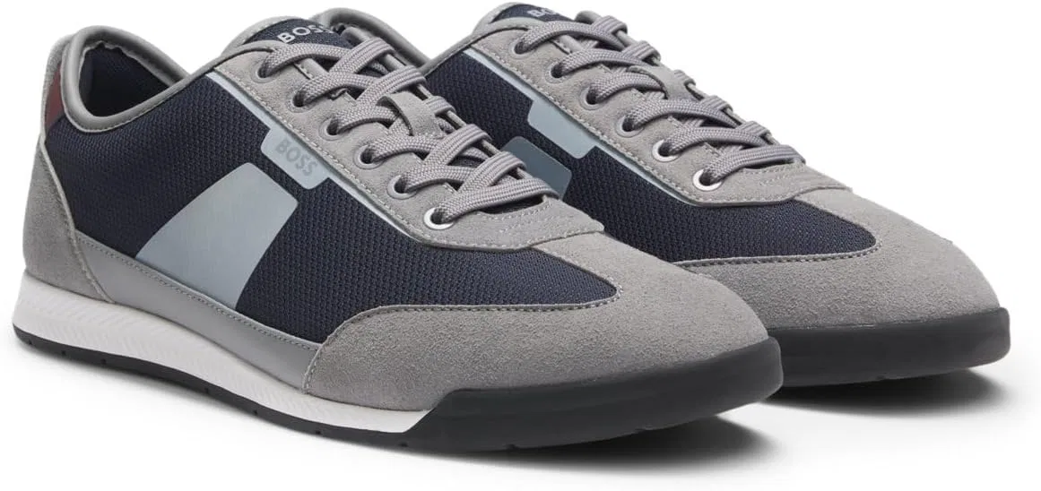 Мужские кроссовки BOSS Nitan_Lowp_txmx 10280114 01 с низким профилем, Open Grey