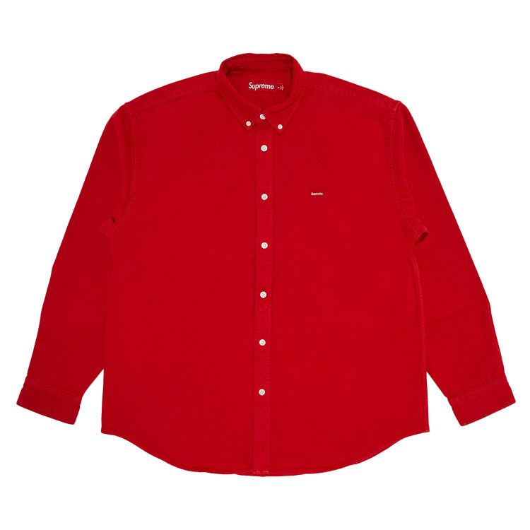 

Рубашка Supreme Small Box Denim Shirt, Red