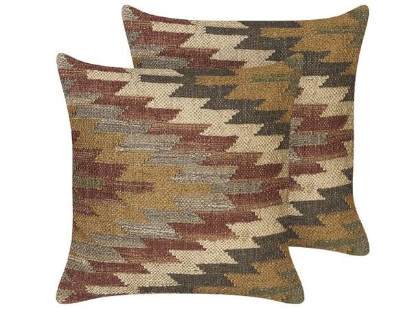 

Подушка Beliani 2 шт DEEPOR, 45x45x45 см цвет beige/grün/multicolor/rot