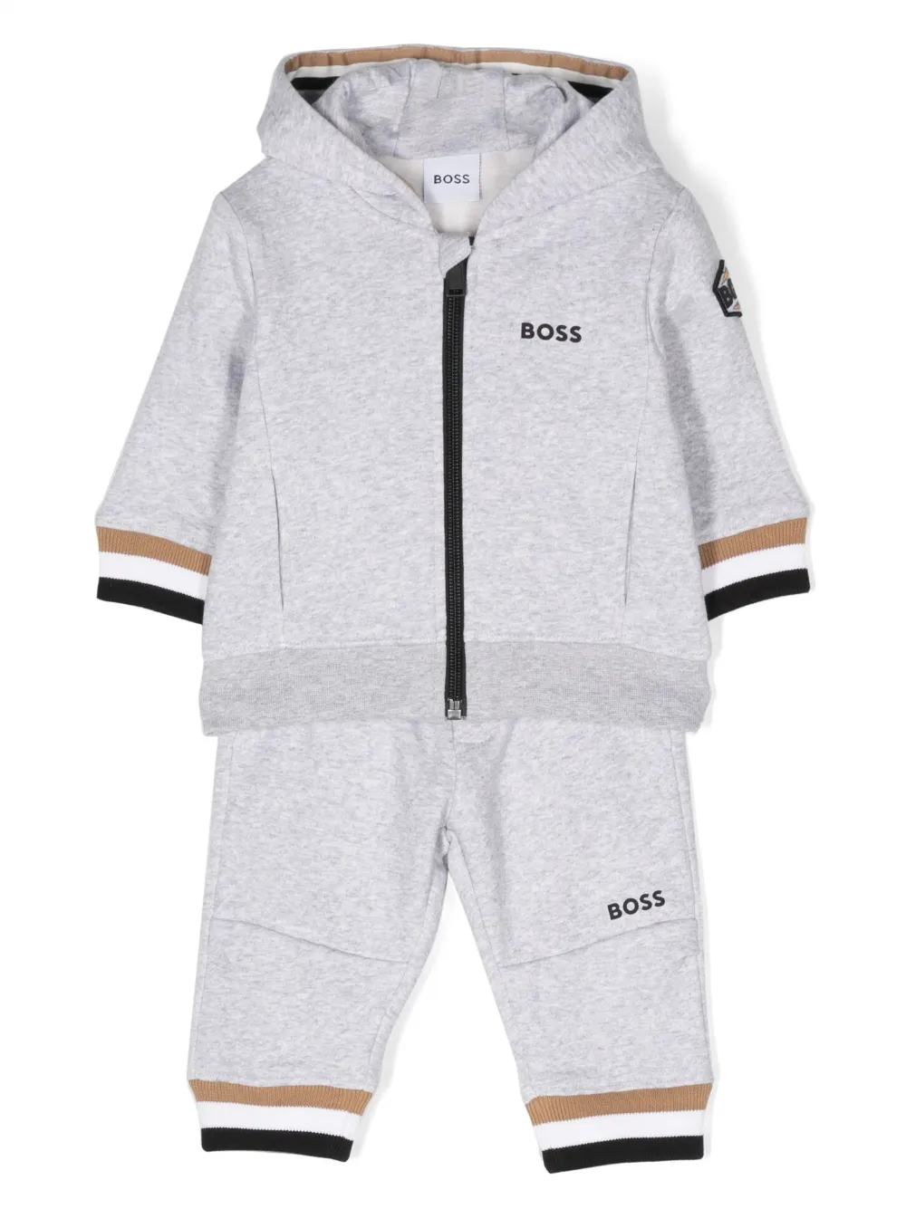 

Спортивный костюм с логотипом BOSS Kidswear, серый