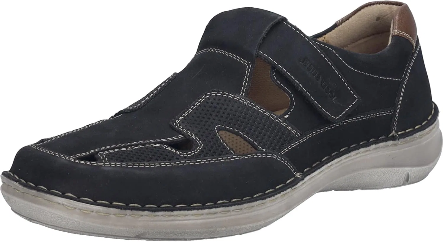 Мужские низкие туфли Josef Seibel New Anvers.81, ширина K (очень широкая), сменная стелька, Darkblue