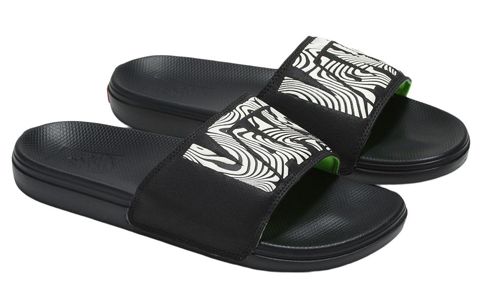 Тапочки Vans La Costa Slide-On 'Black White' VN0A5HF5BKA1, черный — фото 2
