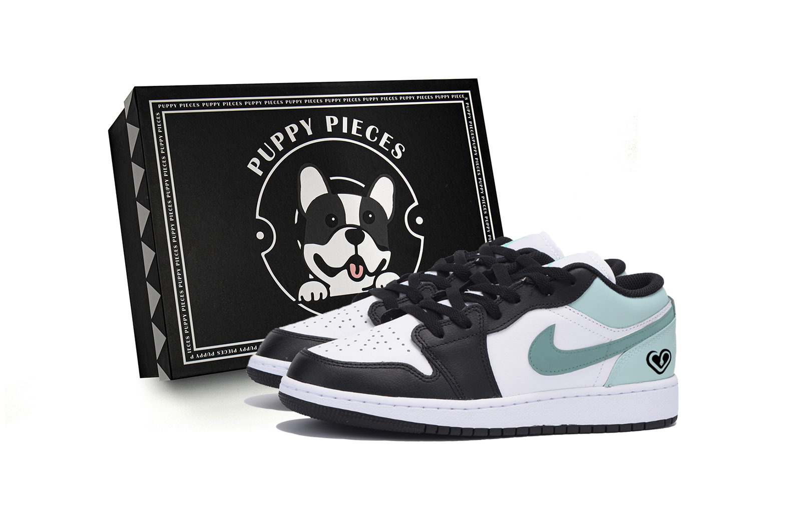 

Jordan Баскетбольные кроссовки Air 1 Vintage, мужские, низкие, черные, Tiffany