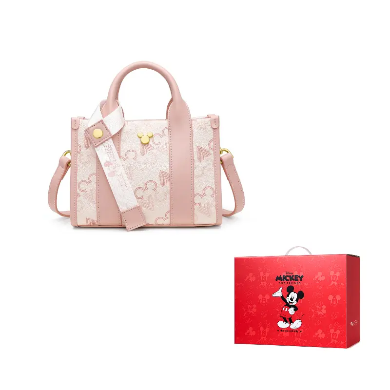 

Disney Микки ПУ наплечная сумка через плечо женская розовая, Pink