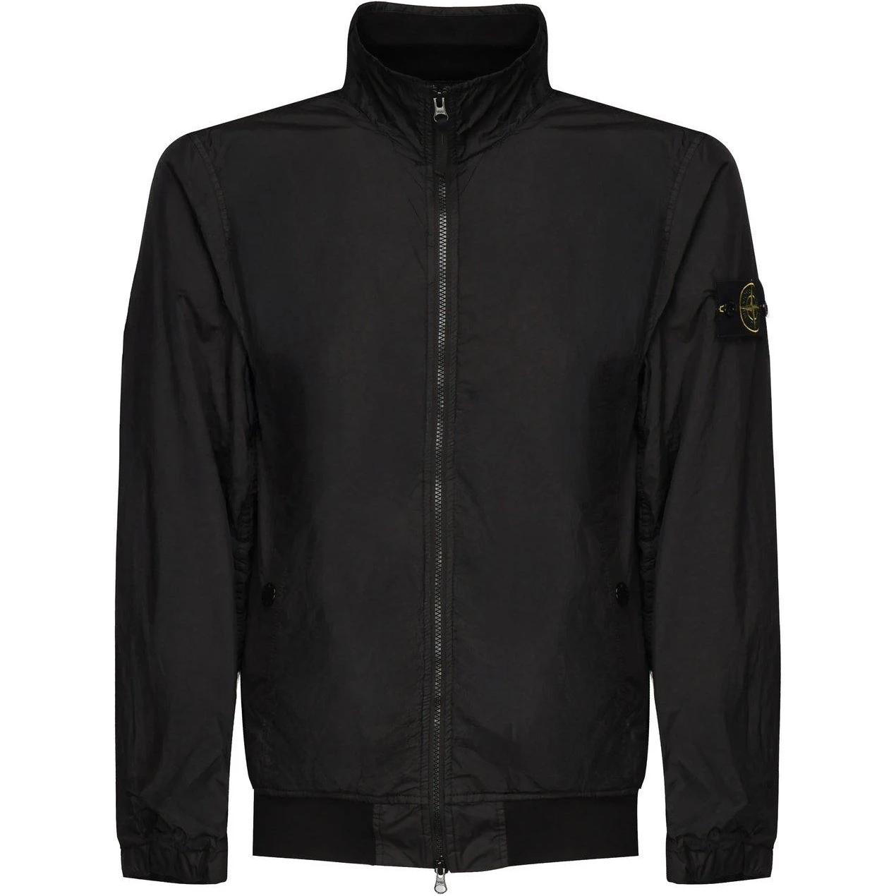 STONE ISLAND Куртка с высоким воротником и значком компаса, Black — фото 3