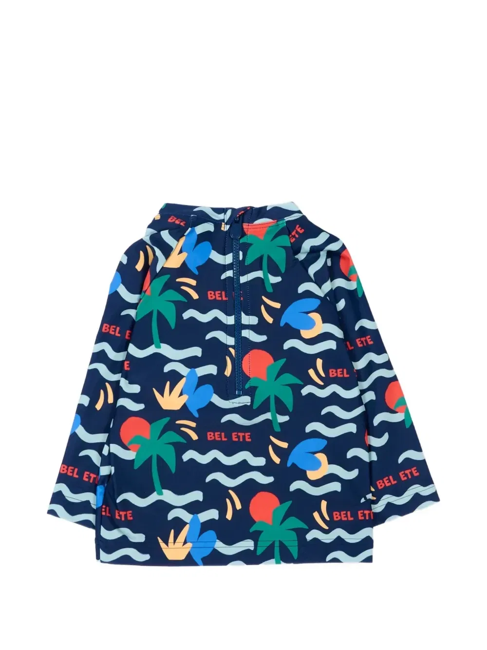 Топ с длинными рукавами с защитой от УФ-лучей Petit Bateau, синий — фото 2