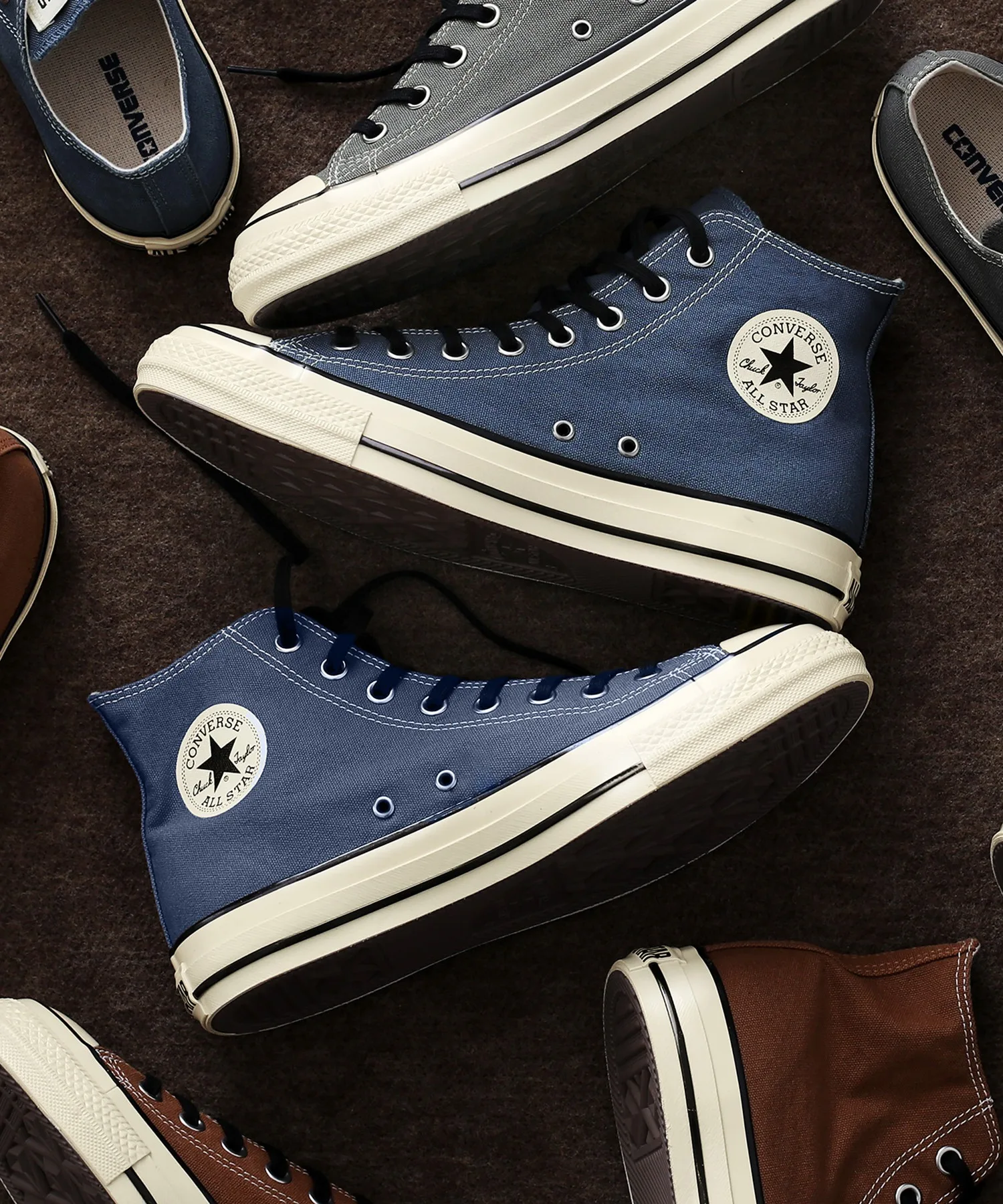 Унисекс высокие кеды CONVERSE ALL STAR AGED CL HI тёмно-синие
